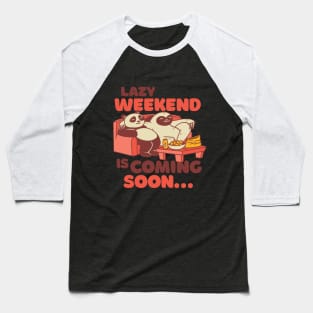 Funny Lazy Weekend Panda and Sloth Baseball T-Shirt